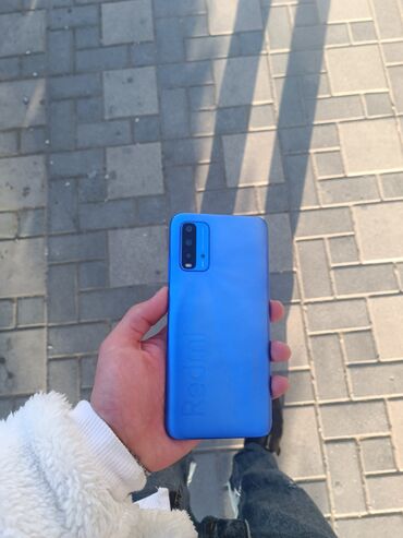 Техника и электроника: Xiaomi Redmi 9T, 128 ГБ, цвет - Синий, 
 Кнопочный, Отпечаток пальца