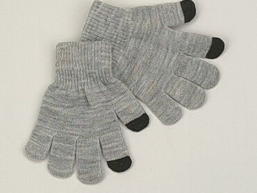 szara czapka zimowa: Rękawiczki, 14 cm, stan - Bardzo dobry