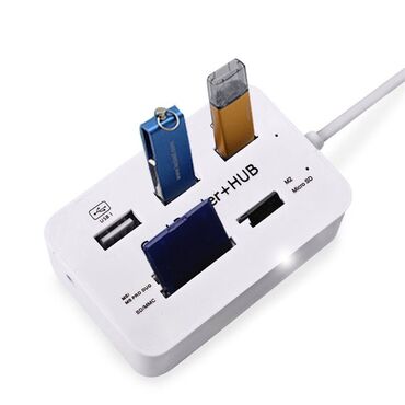 komputer adapter: XBOSS C6 3 USB portlu flaş kart və kart oxuyucusu, yüksək sürətli