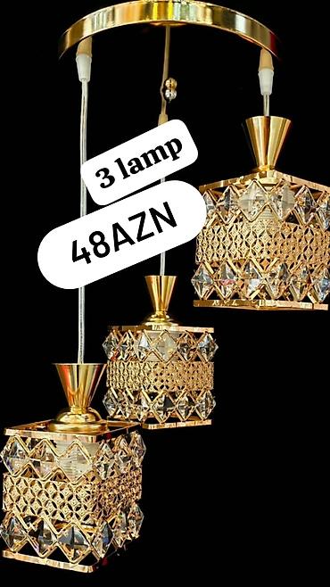 led isiq: Led Çılçıraq, 3 lampa, Metal — 3