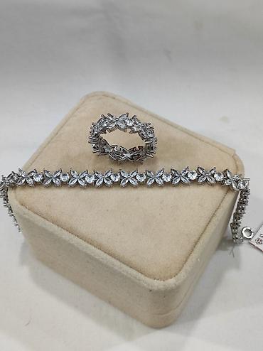 Серебряные наборы украшений: Серебряный браслет+ кольцо Серебро 925 пробы Дизайн Италия Для — 7