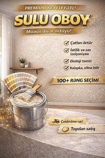 col divar boyalari: Sulu oboy – müasir divar örtüyü - Premium keyfiyyətli material - 100+ — 1