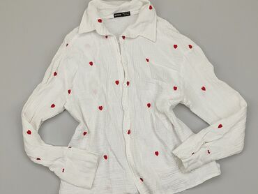 bluzki białe z długim rekawem: Koszula Damska, Shein, XS, stan - Dobry