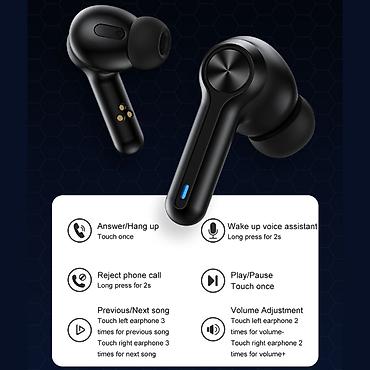 Qulaqcıqlar: Yeni Simsiz (Bluetooth) Qulaqcıqlar, Lenovo, rəng - Qara — 2
