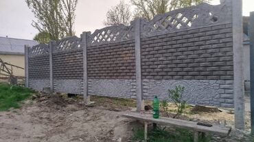 Бетонные еврозаборы: Бетонный еврозабор, Другой бренд, Без отделки, Новый, Оптом,Безналичный расчет