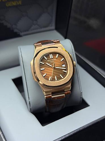 Наручные часы: Patek Philippe Nautilus avtomatik kişi qol saatı - Korpus: qızılı — 1
