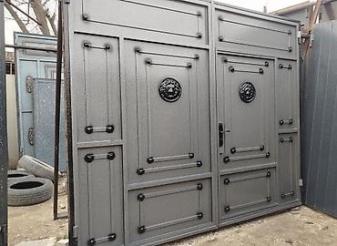 Metall darvaza və qapı komplekti - Material: qalın profilli metal