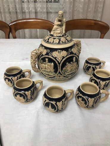 keramik qablar: Şərbət dəsti, Almaniya, keramika, təzə