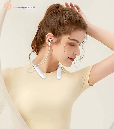 hoco eq34 plus: Беспроводные наушники Apple Comfort с микрофоном фиксируются на шее — 10