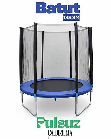 trambolina 305: 🤸‍♂️💙 **AYKIDS 183 sm Batut – Təhlükəsiz və Əyləncəli Oyun!** 💙🤸‍♀️ — 2