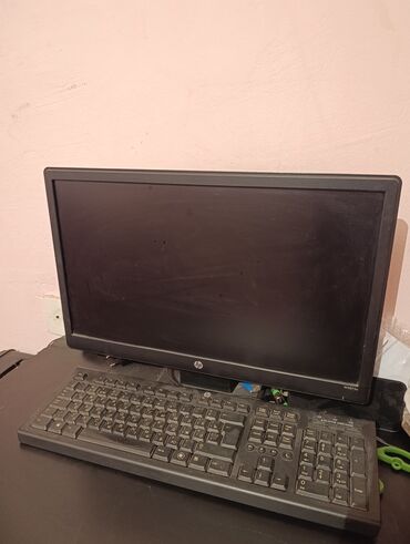 masaüstü kompüter qiymətləri: BARTER DE OLUNUR! HP kompüteri, monitor, klaviatura və mausdan