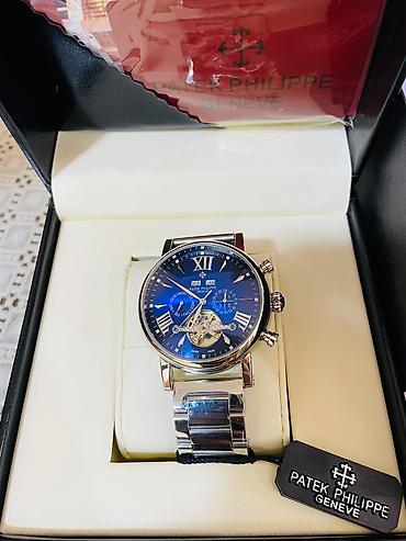 Наручные часы: Patek Philippe Geneve kişi qol saatı - Korpus və qolbaq: parlaq metal — 2