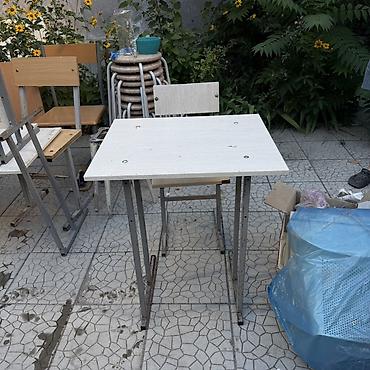 study table: Учебные парты и стулья на металлическом каркасе - Комплекты — 3