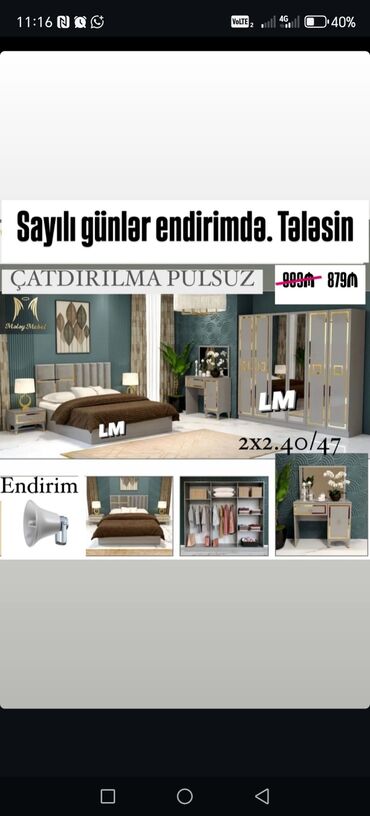 Yataq otağı dəstləri: 2 təknəfərlik çarpayı, Dolab, Komod, Termo, Türkiyə, Yeni -da lalafo.az — 9 Yataq otağı dəstləri: 2 təknəfərlik çarpayı, Dolab, Komod, Termo, Türkiyə, Yeni — 9