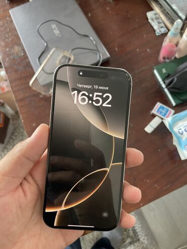 блоки питания для ноутбуков powerpoint: IPhone 16 Pro, Жаңы, 128 ГБ, Natural Titanium, Каптама, Куту, 100 %