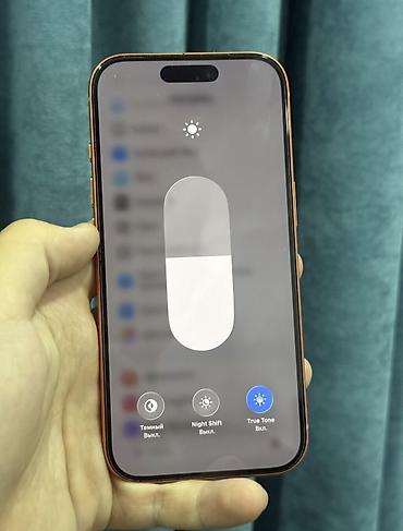 Уюлдук телефондор жана аксессуарлар: IPhone 17 Pro, Колдонулган, 256 ГБ, Ток сары, Коргоочу айнек, Каптама, 98 % — 2