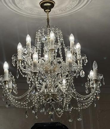 burner tava: Çılçıraq, 10 və daha çox lampa, Xrustal — 2
