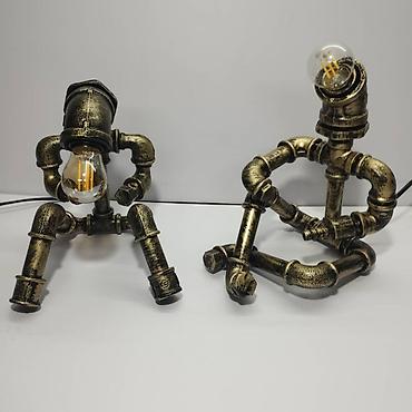 Декоративные настольные светильники: Лампы-скульптуры в стиле стимпанк/индастриал - Настольные светильники — 7