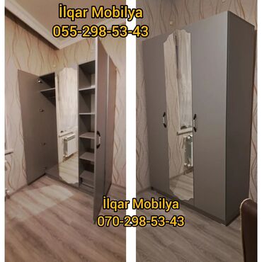 hamam dolabi: Düz dolab, Yataq otağı üçün, Paltar üçün, Açılan, Quraşdırıla bilən, 3 qapılı