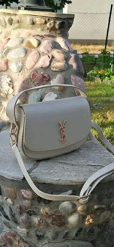 x88 pro x5m: YSL torbica sa metalnim monogramom na prednjoj strani. Kompaktna — 2