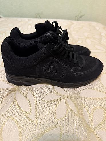 krosovka: Chanel qadın krossovkası – tam qara rəng - Model: Chanel sneakers - — 2