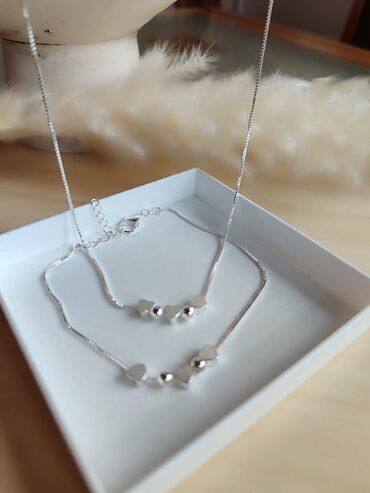muske narukvice od hirurskog celika: Set: Bracelet, Necklace, Pendant, Material: Silver