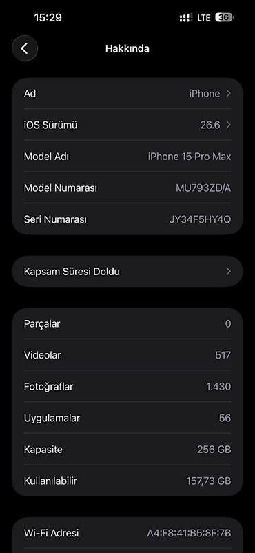 işlənmiş ucuz soyuducu: IPhone 15 Pro Max, 256 GB, Gümüşü, Zəmanət, Face ID, Sənədlərlə — 7