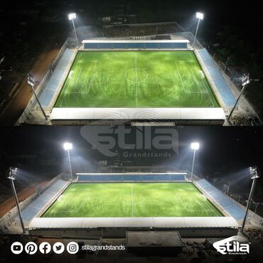 футбольное поле: Осветительные мачты для стадионов, мачты освещения стадионов