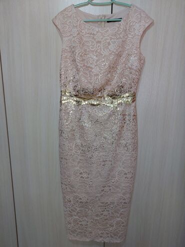 Платья: Кружевное платье,турецкий 42 размер,надевала 1 раз. 700сом