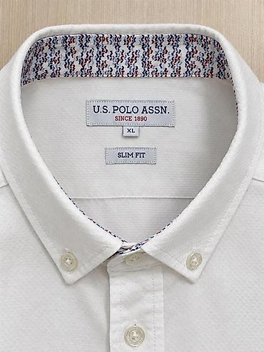 Рубашки: Мужская рубашка, XL, Us Polo Assn, Б/у, цвет - Белый, Самовывоз, Платная доставка — 2