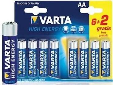 Baterije: VARTA High Energy AA alkalne baterije – pakovanje 6+2 gratis - Tip — 8