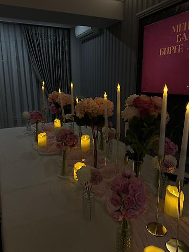 Организация мероприятий: Оформление стола 2000 сом до 15 человек 
Открытки в подарок 
W/a + — 3