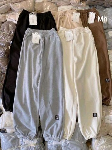 мужские штаны на резинке: Штаны, Оверсайз, США, Хлопок, Осень-весна