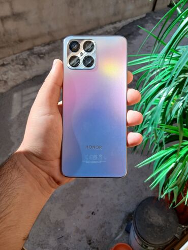 dubayiski telefonlar: Honor X8, 128 GB, rəng - Ağ, Sensor