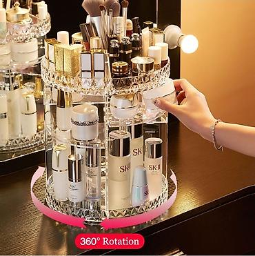 Gözəllik və sağlamlıq: 360° fırlanan kosmetik təşkilatçı - 360° Rotation: Yumşaq və səssiz — 4