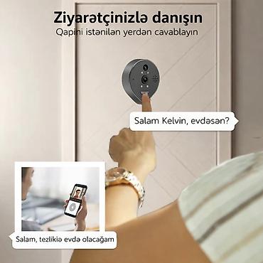 Foto və videokameralar: Tuya Ağıllı Qapı Kamerası - Geniş ekranlı ev içi əsas blok və çöldə — 3