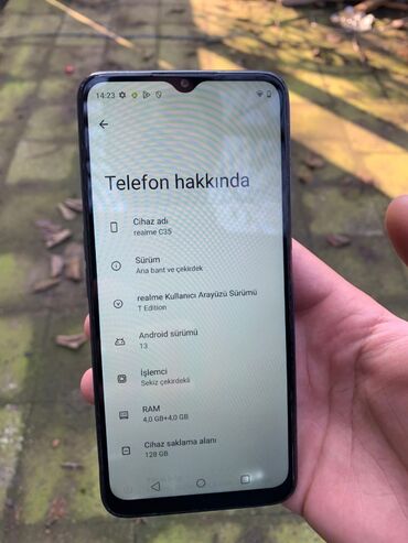 işlənməmiş telefonlar: Realme C35, 128 GB, rəng - Göy