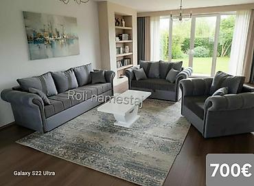 Stilske garniture: Komplet tapaciranih garnitura za dnevni boravak – moderan Chesterfield — 22