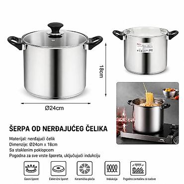 KMT Duboka šerpa od nerđajućeg čelika 2419775 Opis: - Duboka šerpa od