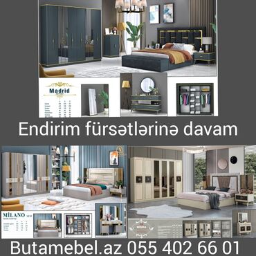 qardaşlar mebel: Двуспальная кровать, Шкаф, Трюмо, 2 тумбы, Турция, Новый