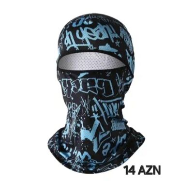 Toy paltarları və aksesuarları: Balaklava maska – tam üz örtüklü, qrafiti üslublu naxışlı. - Rəng