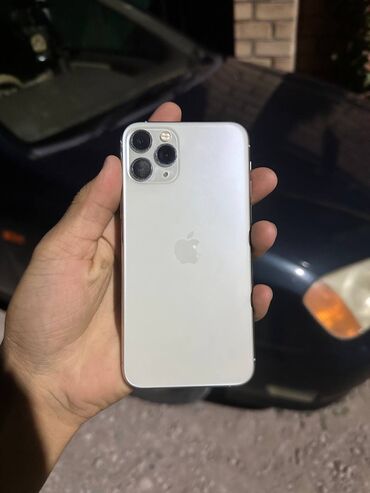 айфон 11 ош: IPhone 11 Pro, Колдонулган, 256 ГБ, Ак, Кабель, 90 %