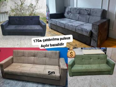 Masa və oturacaq dəstləri: Di̇van-kravat, Açılan, Bazasız, Parça, Pulsuz çatdırılma