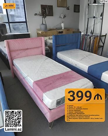 Ev və bağ: Çarpayı – La Mini (Kod: 4168) - Ölçü: 90 x 200 sm - Mexanizm — 1
