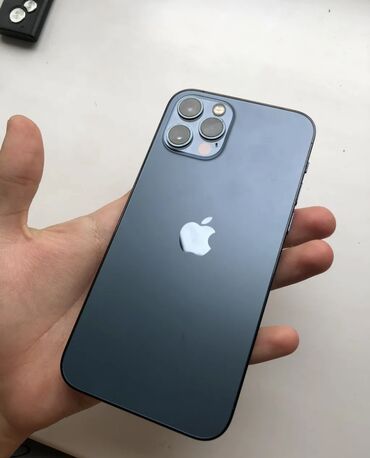 Apple iPhone: IPhone 12 Pro, Б/у, 128 ГБ, Blue Titanium, Зарядное устройство, Кабель, 82 %