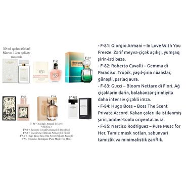Ətriyyat: Heftelerle qalici 50 ml fransuski qadin etirleri, paltari yu geyin — 17