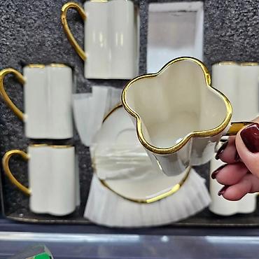 Kompleti posuđa: Set šoljica za kafu/espreso sa tanjirićima – elegantni porcelan sa — 2