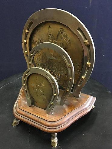 Staro posuđe i escajg: DRŽAČ ZA PISMA, POTKOVICE, DRVO, METAL, JAHRHUNDERTWENDE | Držač za — 2