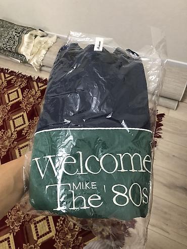 Эркектер кийими: Свитшот с надписью “Welcome The ’80s” - Цвет: тёмно‑синий с зелёной — 3