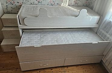 embawood mebelleri: Oğlan və qız üçün, İşlənmiş, Çarpayı, Matras ilə, Siyirməli, DSP — 5